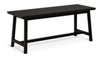 Kyoto Solid Wood Dining Bench - Black | Sleek Dark Aesthetic