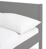 Home Jenson Wooden Kingsize Bed Frame Grey | Bedroom Furniture Bedstead
