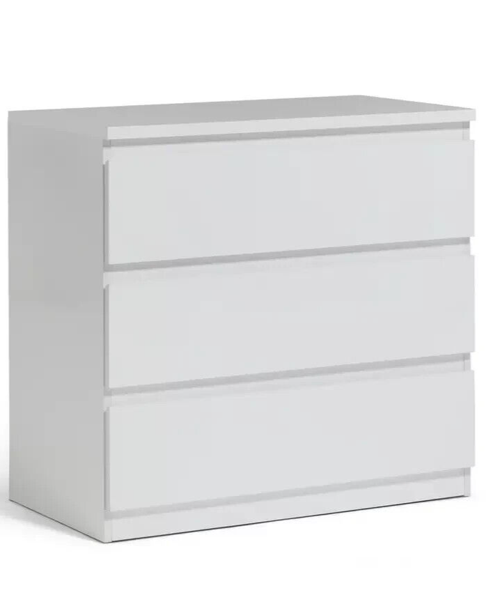 Habitat Jenson Gloss 3 Drawer Chest - White