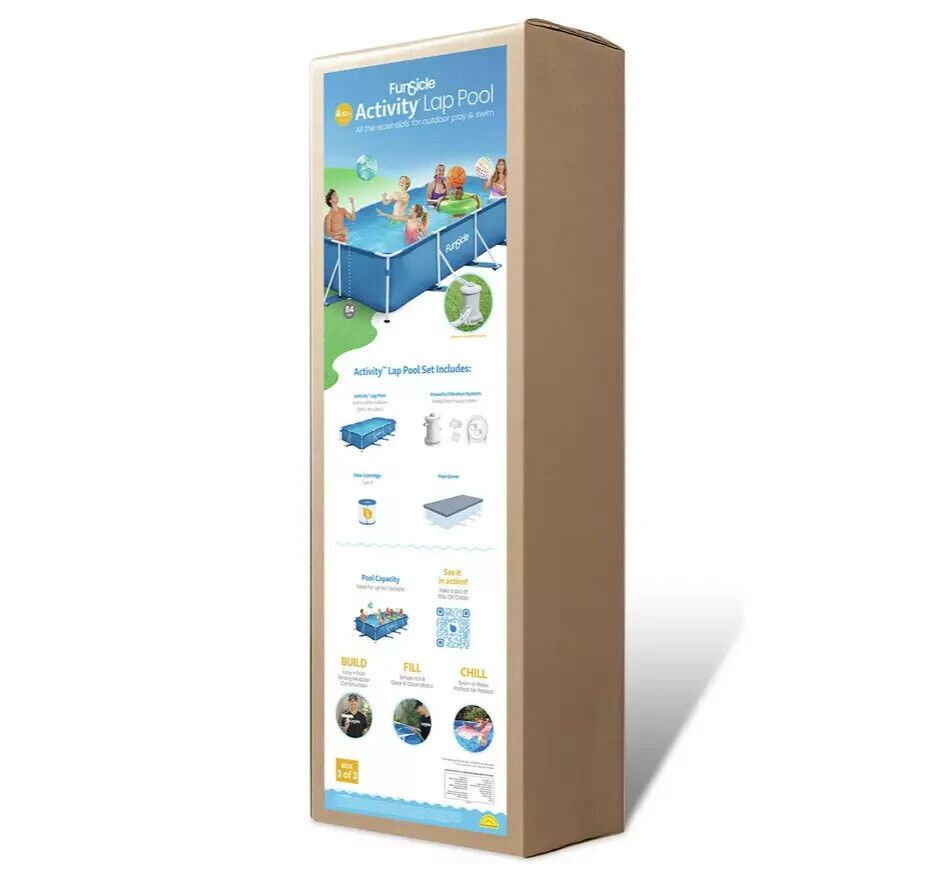 Funsicle Rectangular Frame Outdoor 15ft Pool