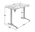 X Rocker Panther Gaming Desk Black | Sturdy Computer Desk with LED Lights Modern