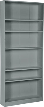 Home Maine Bookcase - Grey | Modern Tall Storage Shelf for Books Living Room