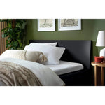 Akio Small Double Wooden Platform Bed Frame- Black | Japanese style bed frame