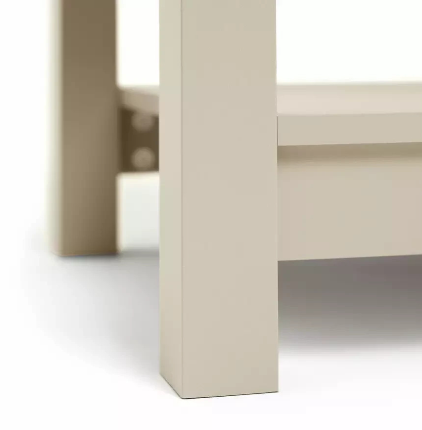 Winchester Coffee Table - Cream | Modern Living Room Table with Storage Shelf