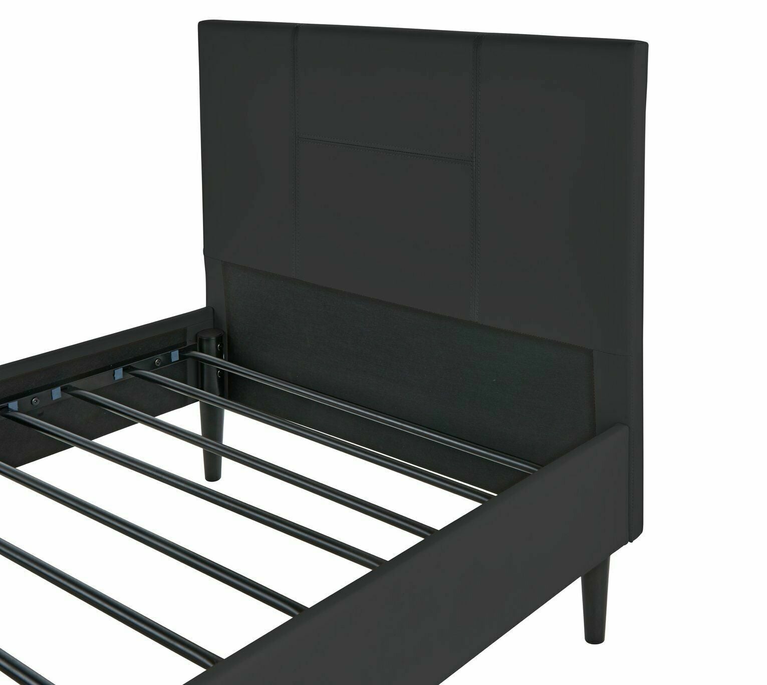 Skylar Single Bed Frame - Black with Memory Foam mattress