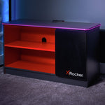 X Rocker Carbon Tek Media Unit - Grey And Red