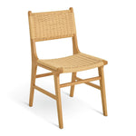 Faro Pair of Solid Wood Dining Chairs - Light Wood | Kitchen Counter Seating