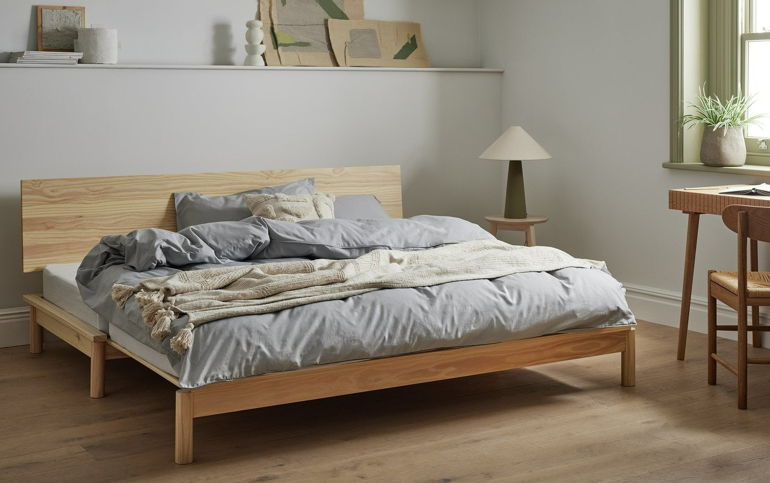 Akio Guest Bed Frame - Natural | Compact Spare Room Setup