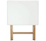 Habitat Drew Folding Bamboo 2 Seater Table - White | Outdoor Indoor Dining Table