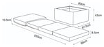 Home Faron Fabric Bed in a Box - Grey | Compact Guest Bed