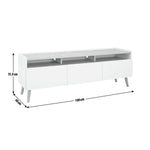 Skandi 3 Drawer TV Unit - White