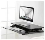 ProperAV Two-Tier Stand-Up Desk Workstation - Black