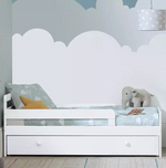 Ellis Toddler Bed Frame with Storage - White | Childrens Bedroom Furniture