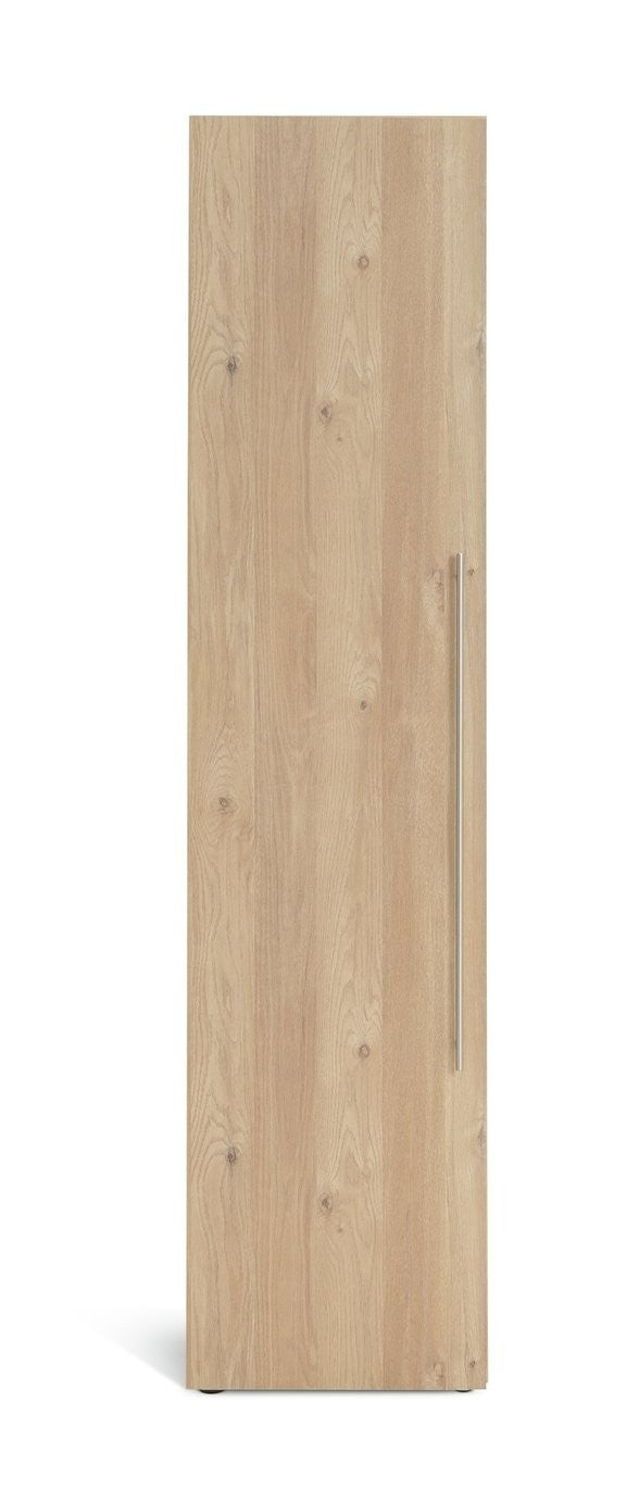 Atlas 1 Door Wardrobe - Oak | Minimalist Visual Style