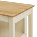 Chicago Solid Wood 2 Seater Bar Island - Cream