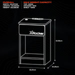 X Rocker Carbon Tek Wireless Charging Bedside Table - Red