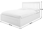 Aspley Small Double Wooden Ottoman - White (B Grade)