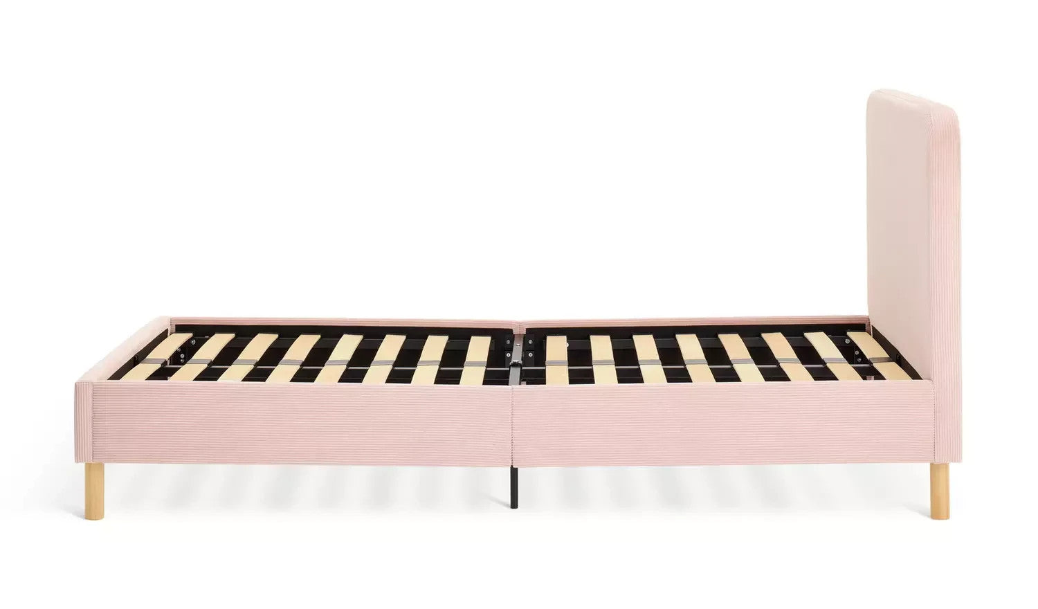 Home Kids Arden Single Upholstered Bed Frame Pink | Children's Bedroom Furniture