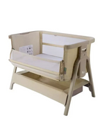 Tutti Bambini Cozee Zen Bedside Crib Sand | Baby Bedside Cot Newborn Sleeping