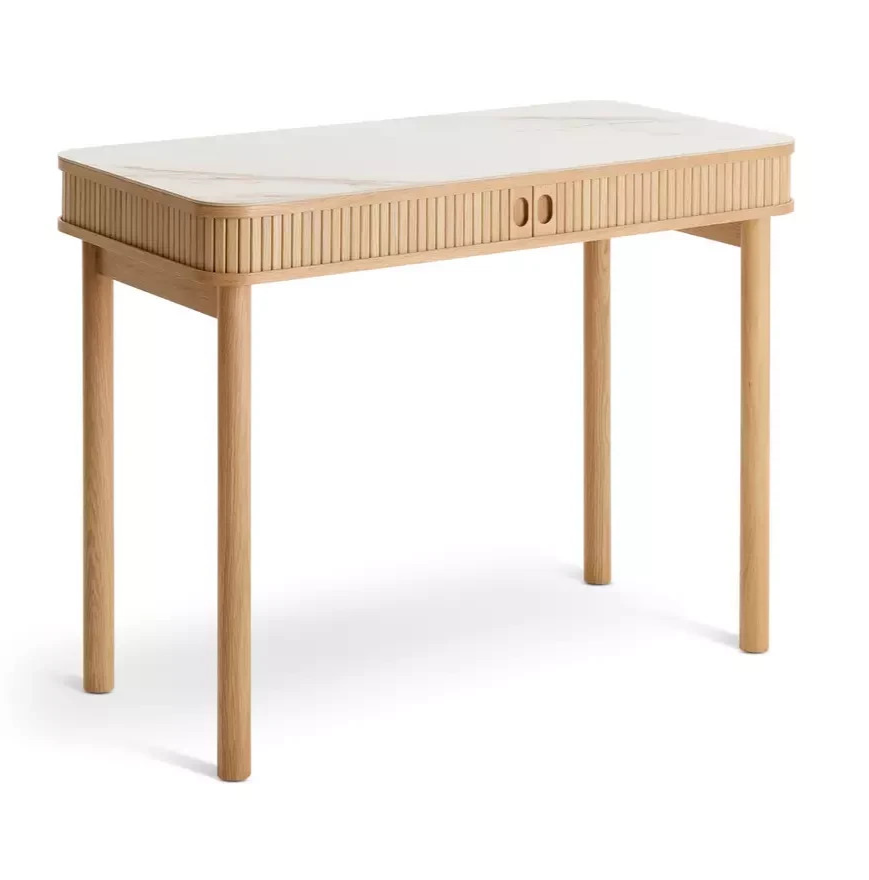 Lex Console Desk Natural | Home Office Workstation Desk Table
