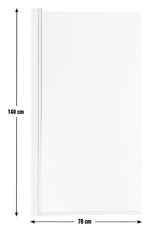 Straight Half Screen Bath Screen - Silver