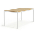 Cabel Wood 4 Seater Dining Table Oak & White | Modern Dining Room Table Furnitur