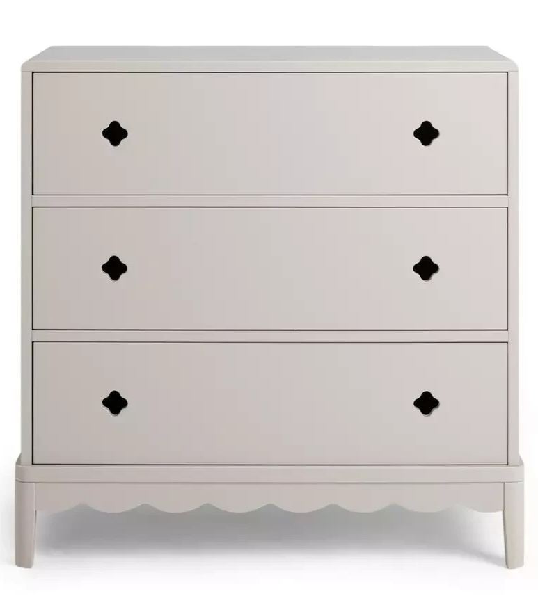 Kids Serena 3 Drawer Chest of Drawers - Ivory (B Grade)