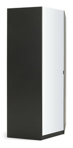 Munich Corner 1 Door Mirror Wardrobe - Anthracite | Organized Clothing Area