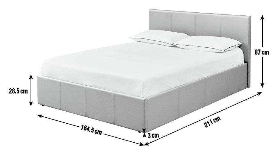 Lavendon Kingsize End Open Ottoman Bed Frame-Grey | Storage Lift Up Bed