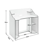 Ultimate Controller Gaming Desk Black and White | Modern PC Gaming Desk for Home