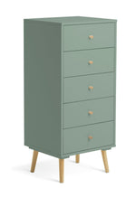 Otto 5 Drawer Tallboy - Sage Green | Stylish Room Arrangement