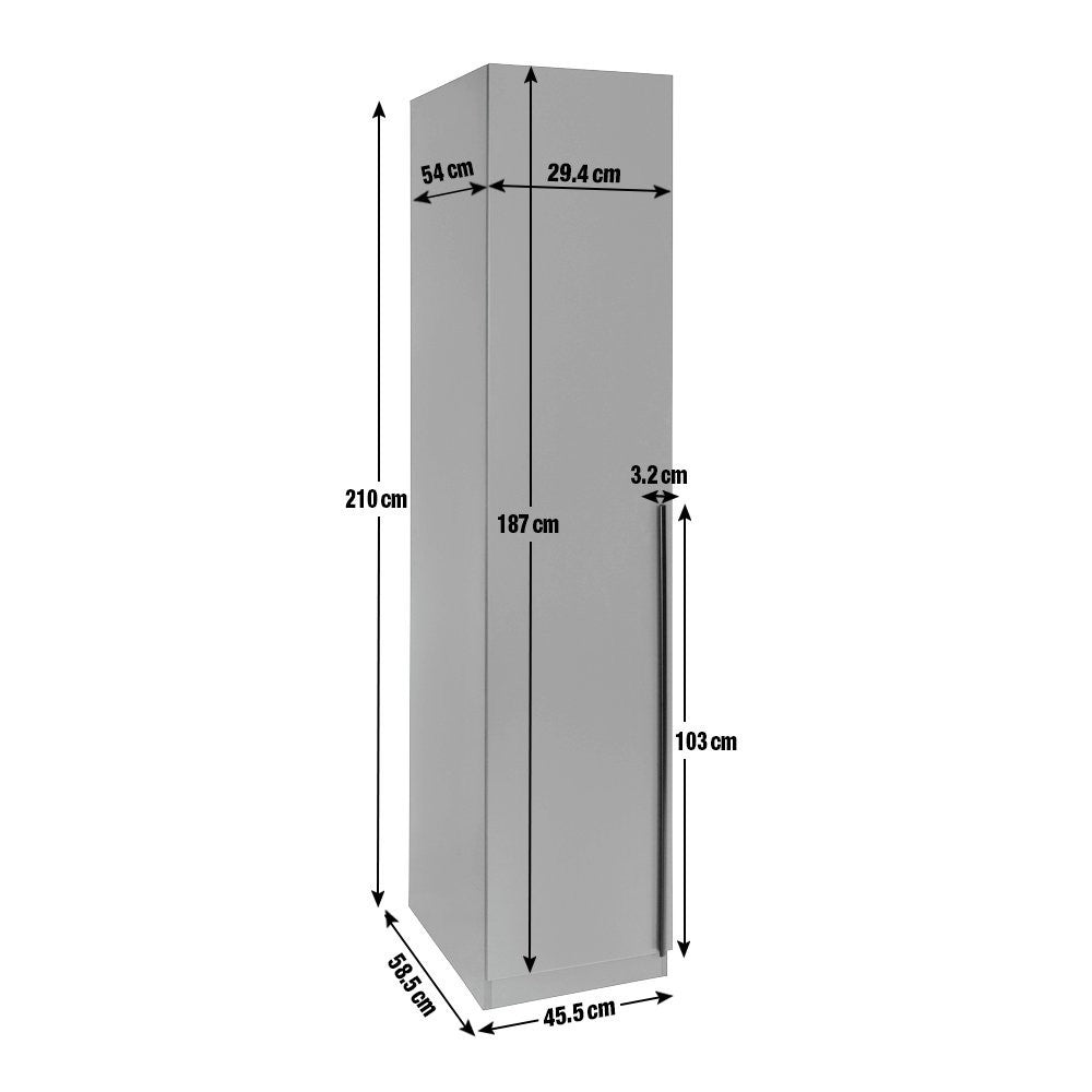 Munich 1 Door Wardrobe - Anthracite | Modern Minimalist Aesthetic