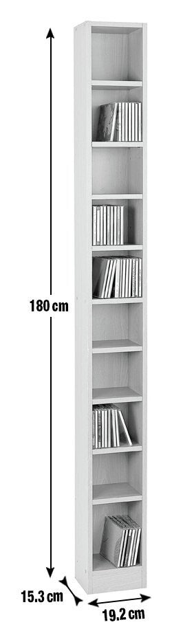 Maine Tall CD and DVD Storage unit - Black