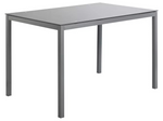 Home Lido Glass Dining Table & 4 Grey Chairs | Modern Kitchen Furniture