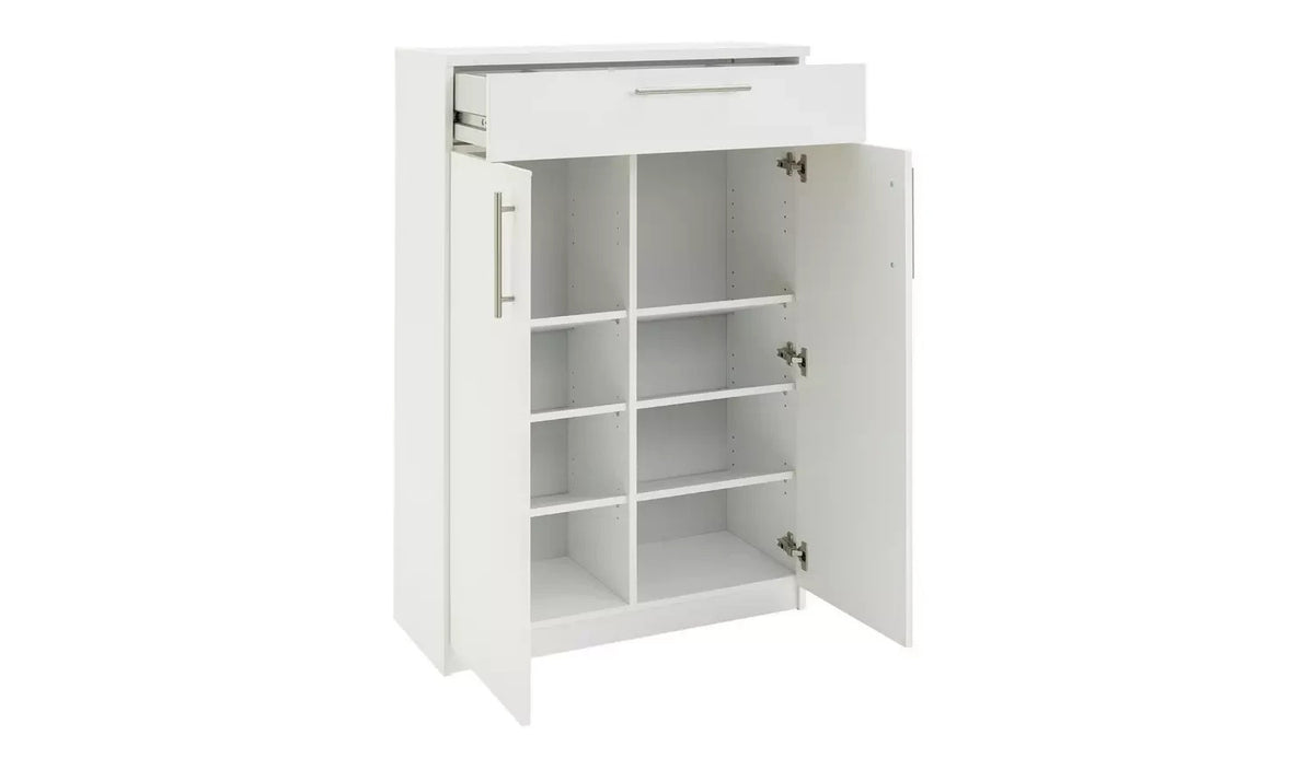 Brisbane 2 Door Shoe Storage Cabinet - White (B GRADE-1020.)