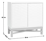 Zander Textured Small Sideboard - Grey | Modern Storage Cabinet