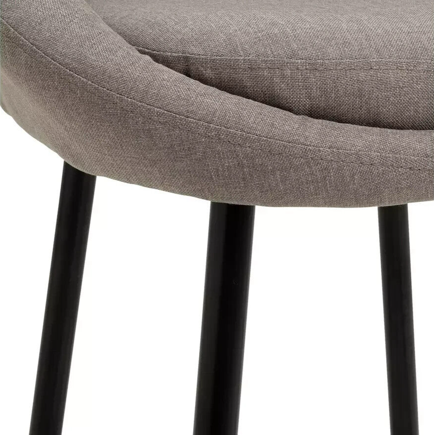 Habitat Hermione Fabric Bar Stool - Grey