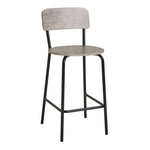 Home Crowe Grey Dining Table & 2 Grey Stools