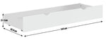 Aspley Single Under Bed Wooden Drawer - White | Underbed Storage Solution