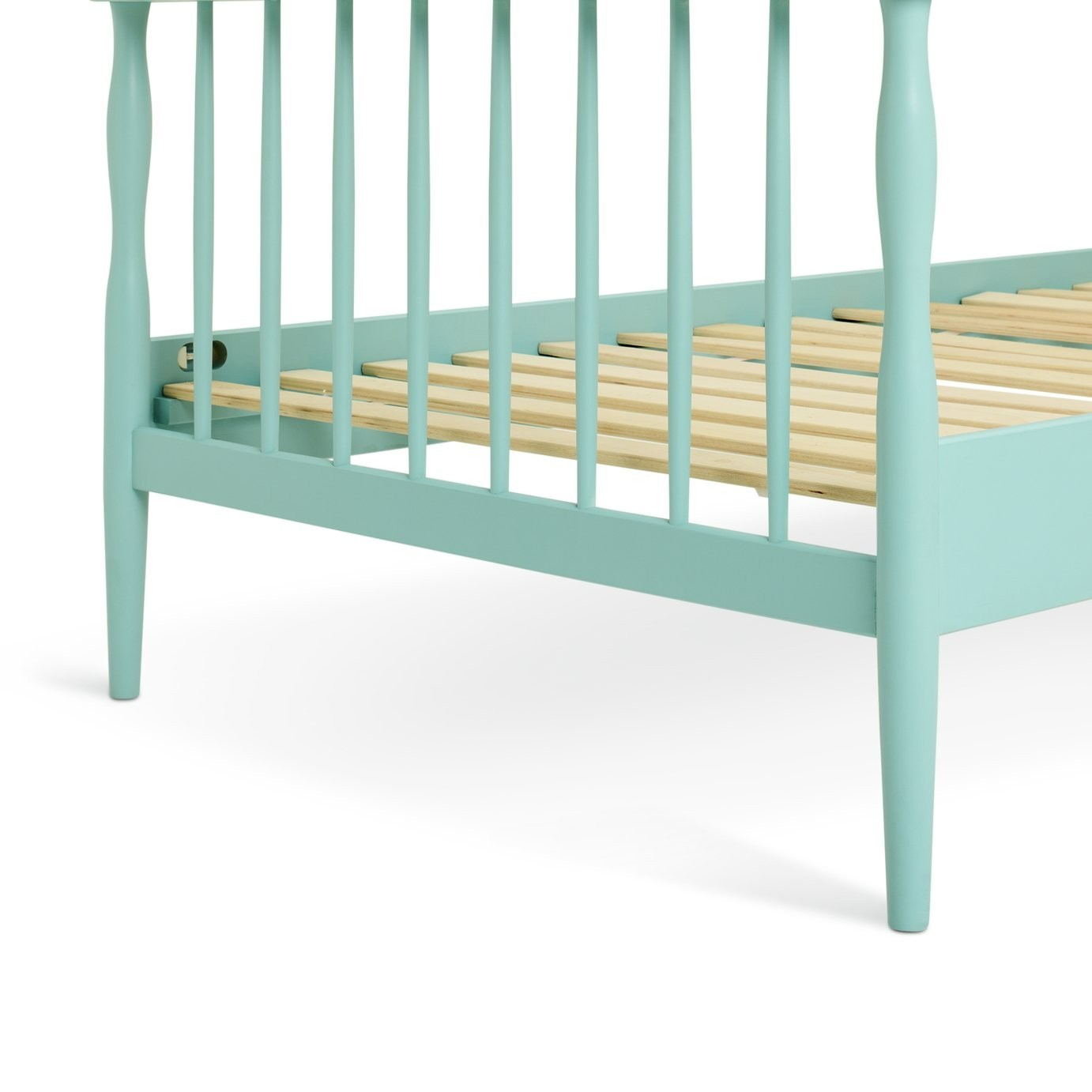 Kids Thea Spindle Single Bed Frame - Duck Egg Blue | Childrens Bedroom Furniture