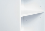 Maine Narrow 6 Shelf Bookcase - Shelving Storage Unit Display Cabinet - White