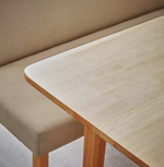 Home Conny Corner Dining Set Natural | Space Saving Kitchen Dining Furniture Set