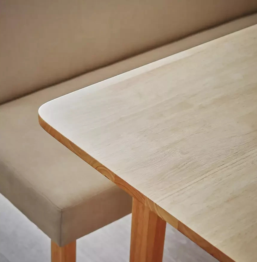 Home Conny Corner Dining Set Natural | Space Saving Kitchen Dining Furniture Set