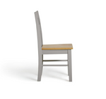 Chicago Solid Wood Table Bench & 2 Grey Chairs