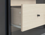 Jadon 2 Door Glass Display Cabinet - Dark Grey | tall glass cabinet