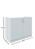 Spülenunterschrank 100cm Weiß Matt – Küchen Unterschrank für Spüle Schrank