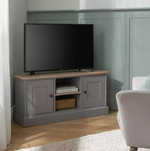 Home Winchester 2 Door Corner TV Unit Grey | Living Room TV Stand Cabinet