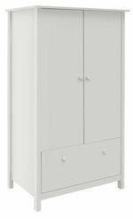 Scandinavia Kids 2 Door 1 Drawer Wardrobe - White | Storage for Clothes and Toys
