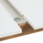 Sylas Extending 6-8 Seater Dining Table- White & Oak | Smart Space Mealtime