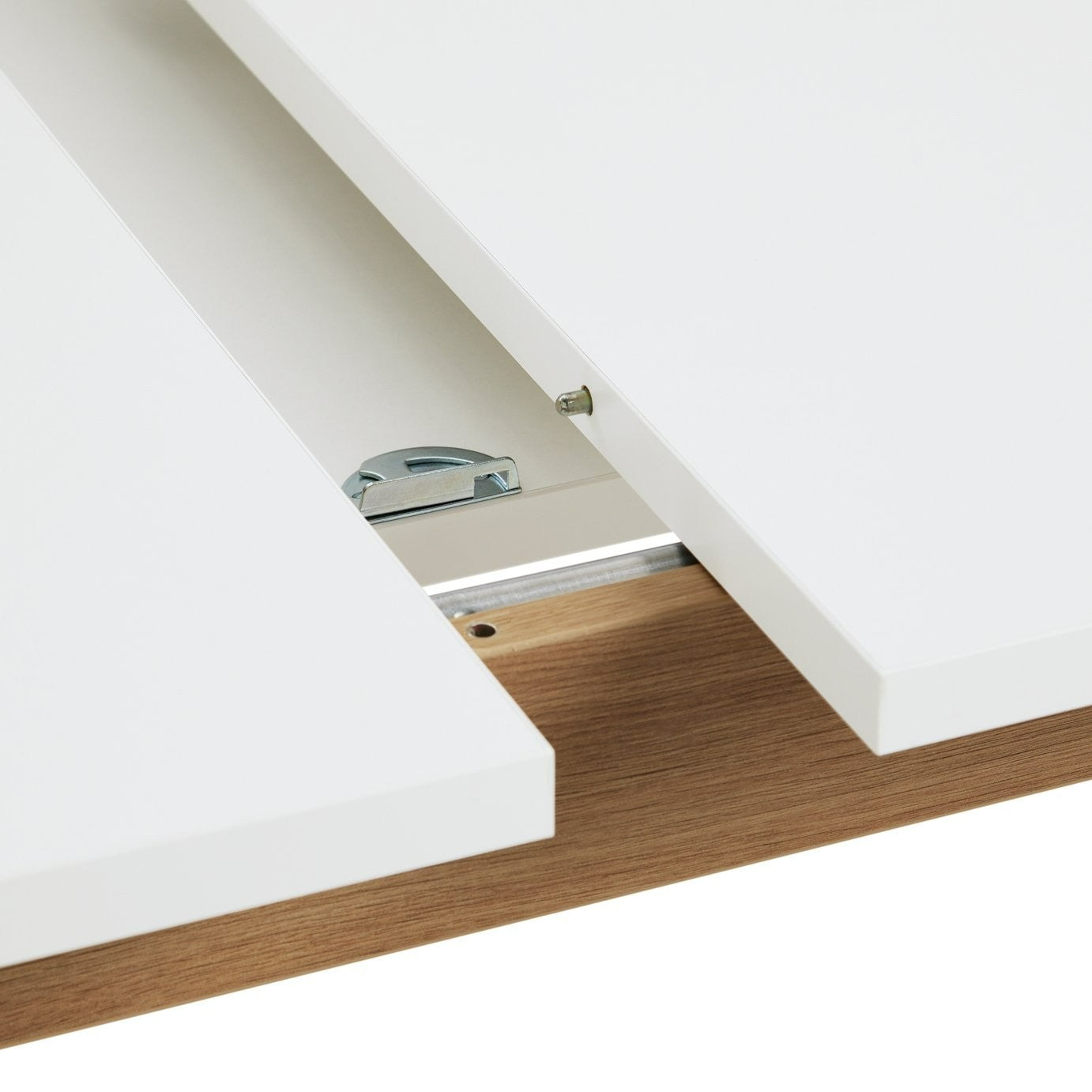 Sylas Extending 6-8 Seater Dining Table- White & Oak | Smart Space Mealtime